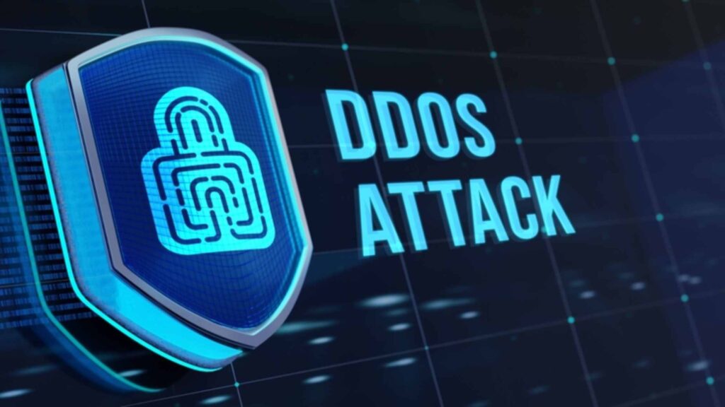 DDoS attack uses many computers to flood the target with traffic