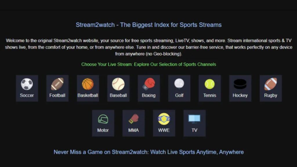 streameast alternatives-Stream2Watch