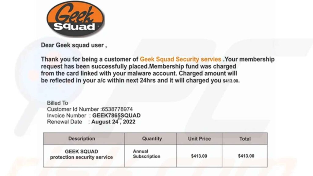 Geek Squad Tech Support Scam