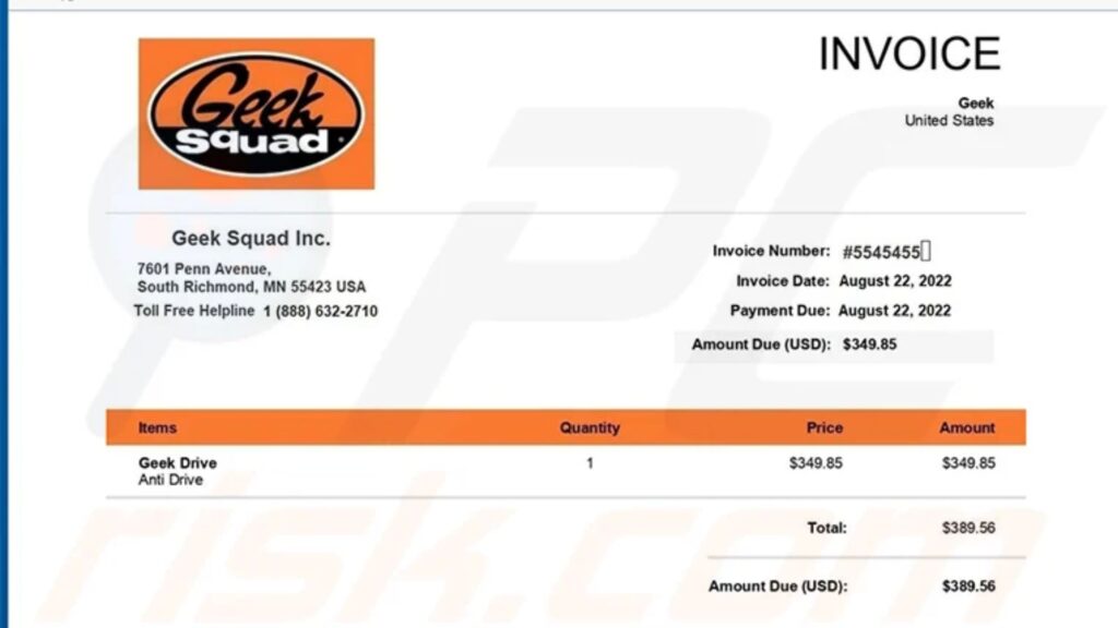 Invoice Scam