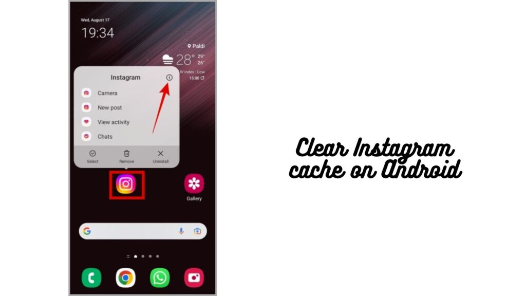 How to clear Instagram cache on Android