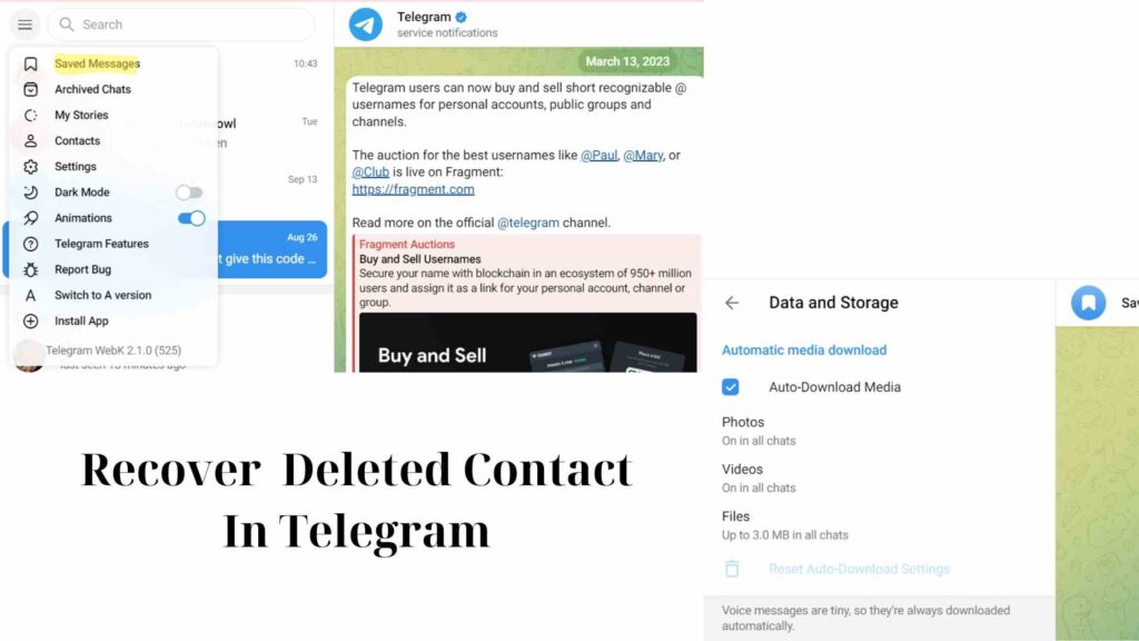 How To Recover Deleted Contacts In Telegram