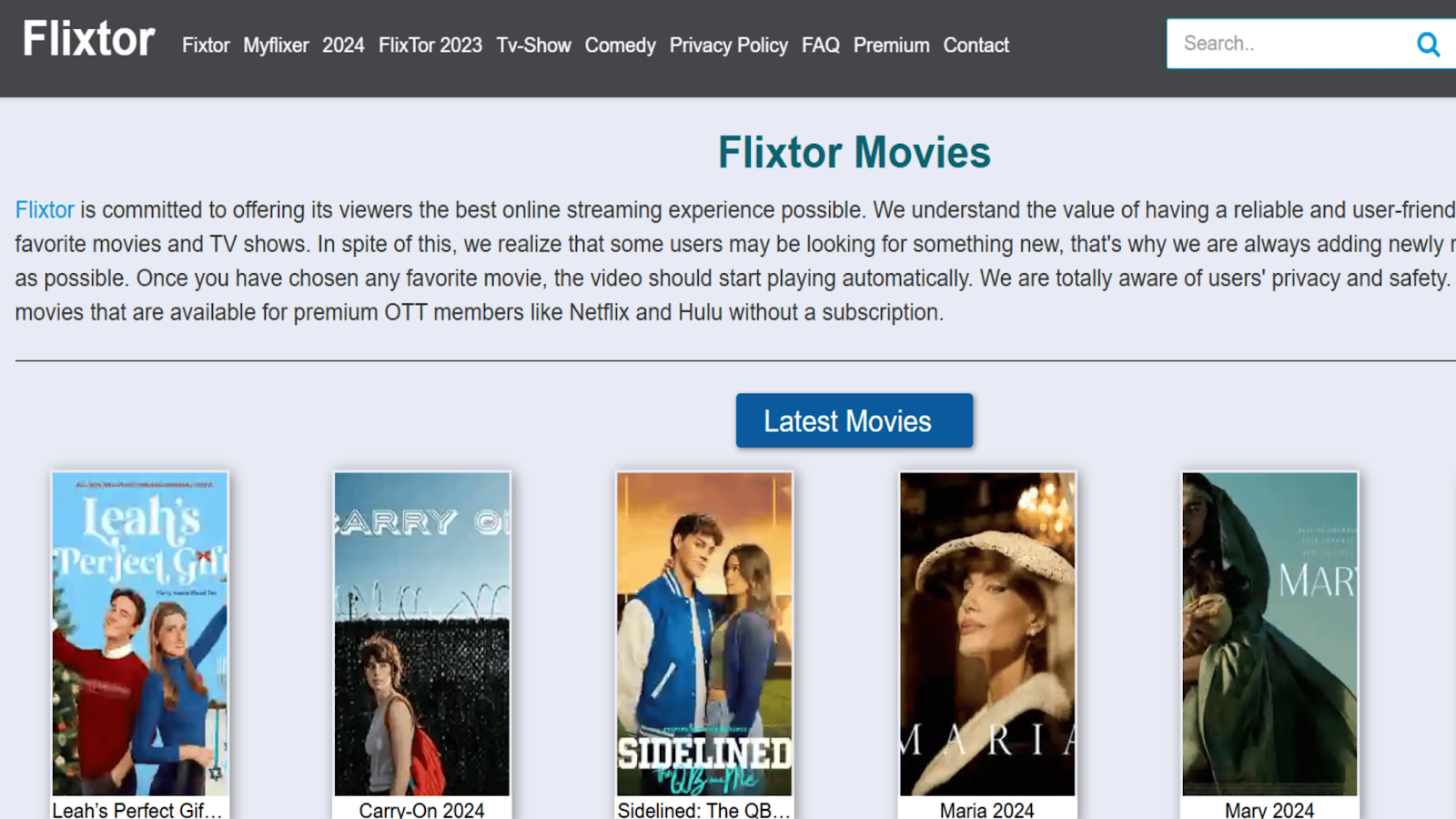 Flixtor website overview