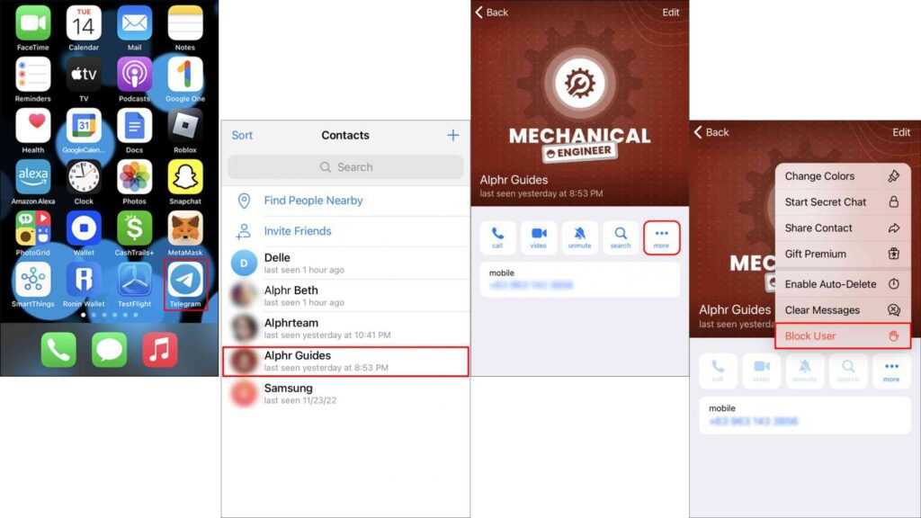 How To Block Someone On Telegram On iPhone