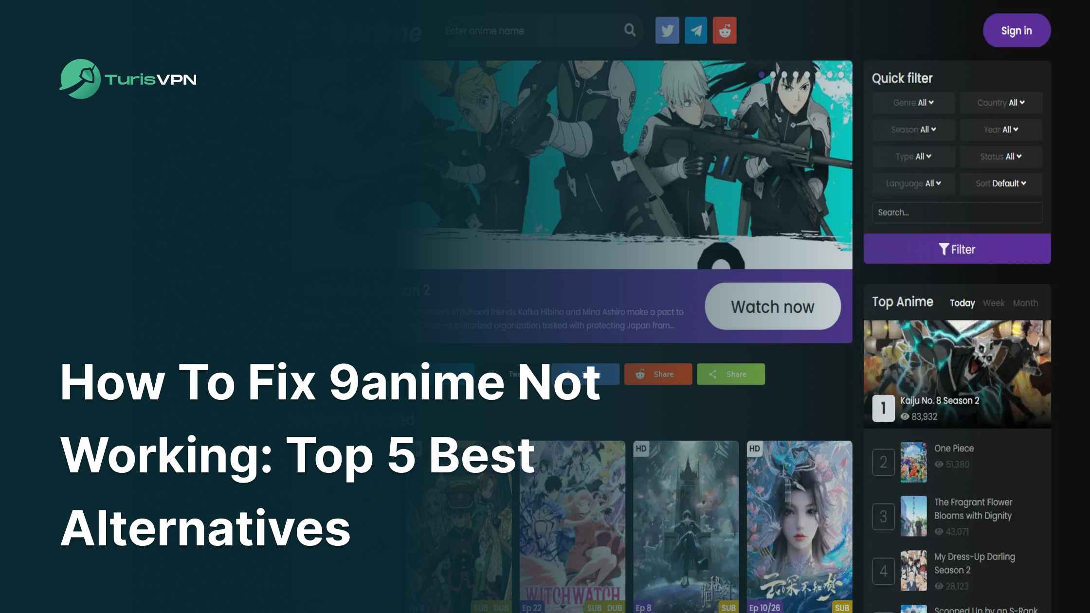 How to Fix 9anime Not Working: Top 5 Best Alternatives  thumbnail