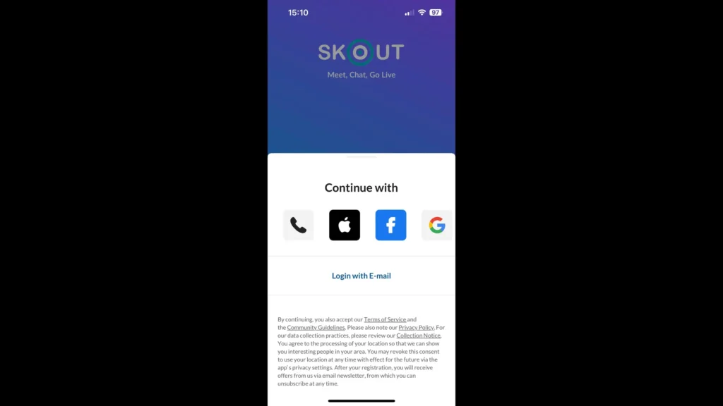 deactivate Skout account and change location