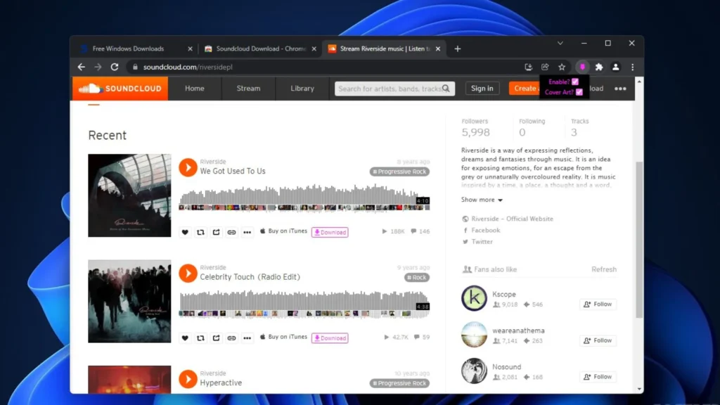 SoundCloud Chromebook