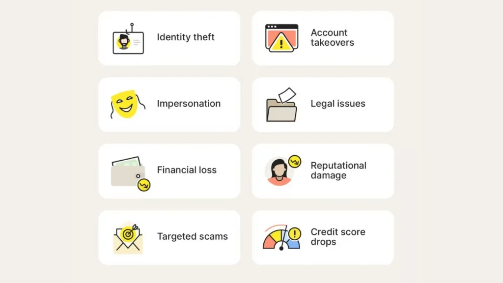 Person checking bank account and changing passwords after data leak