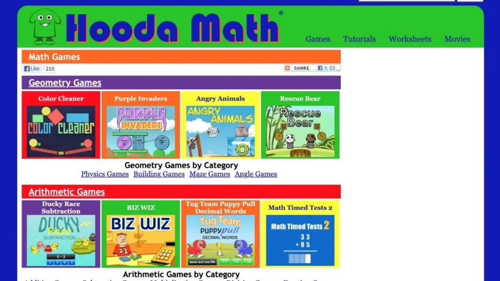 Educational unblocked games on Hooda Math