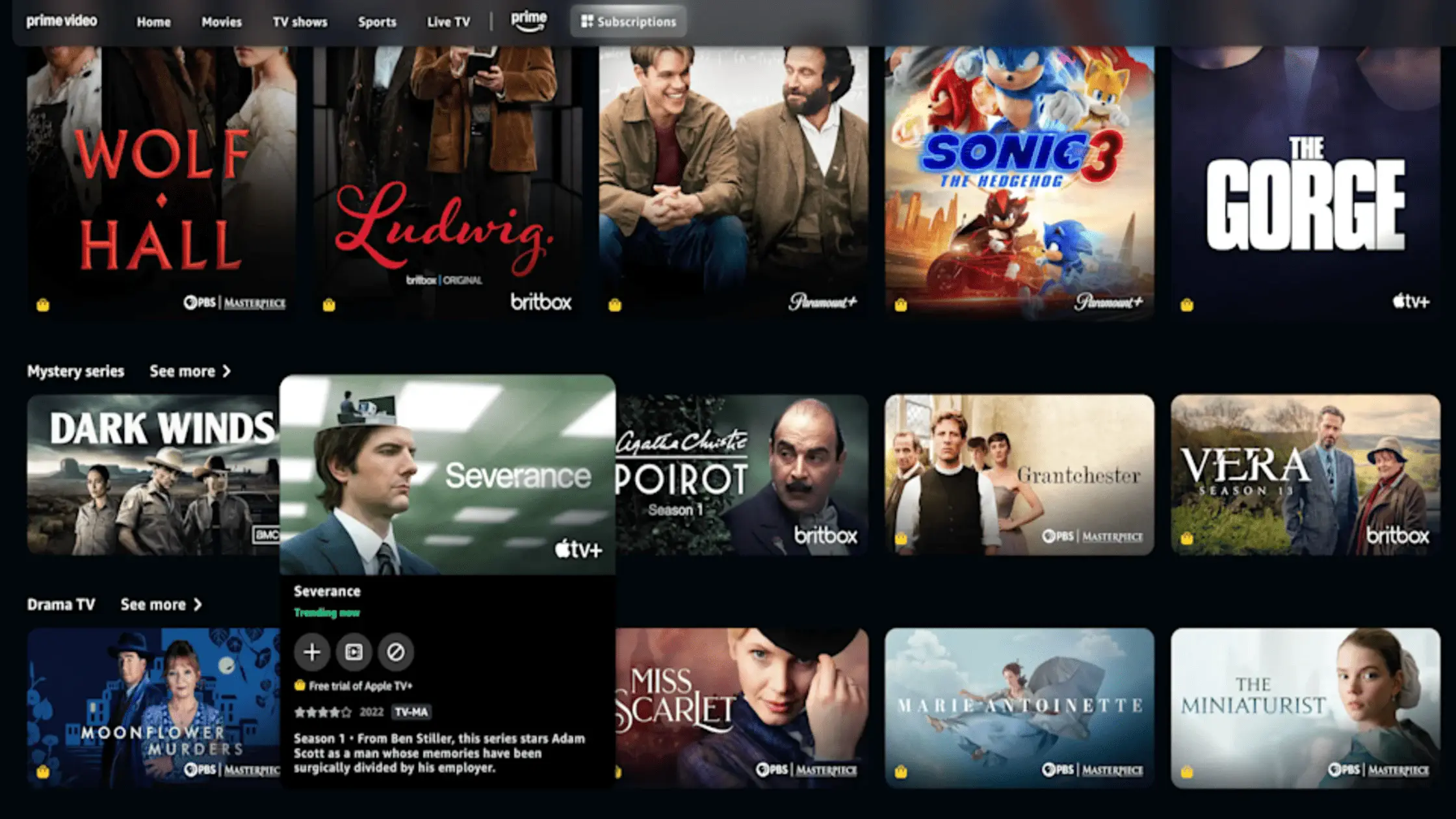 7. Amazon Prime Video