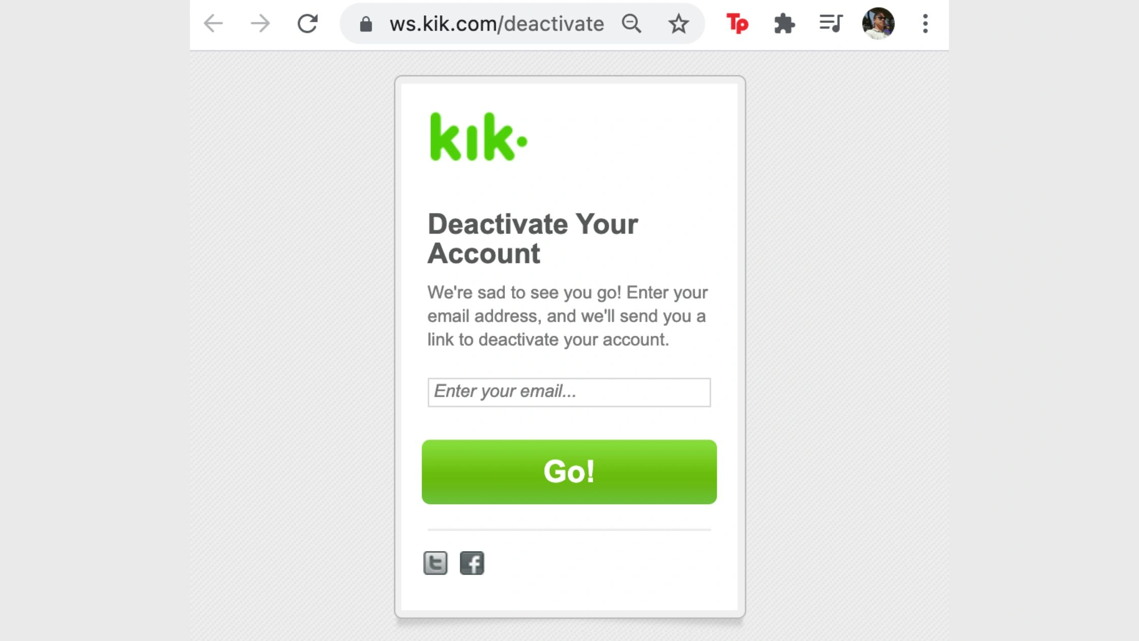 delete your Kik account on iPhone