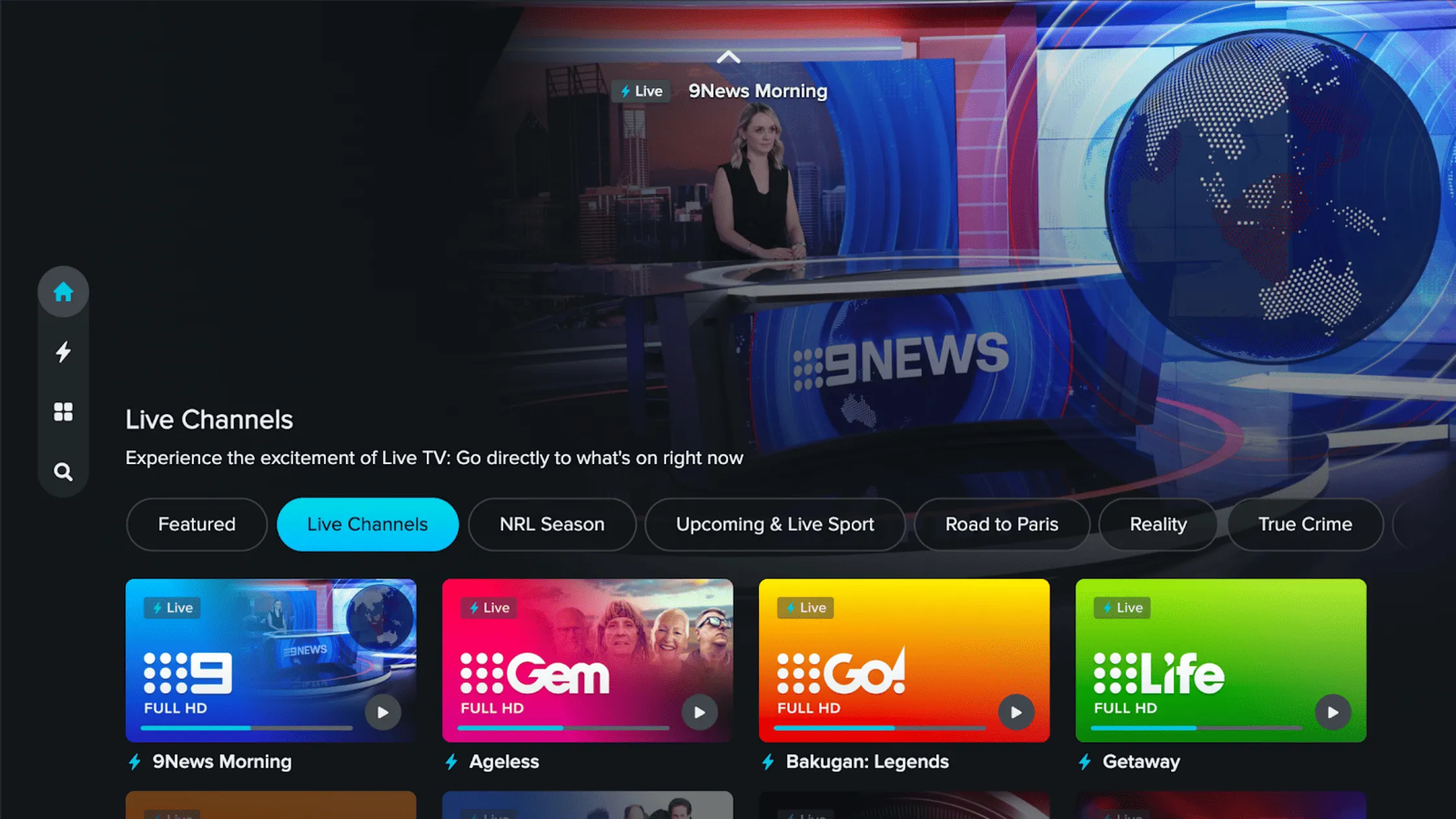 does 9now stream australian a-league soccer for free