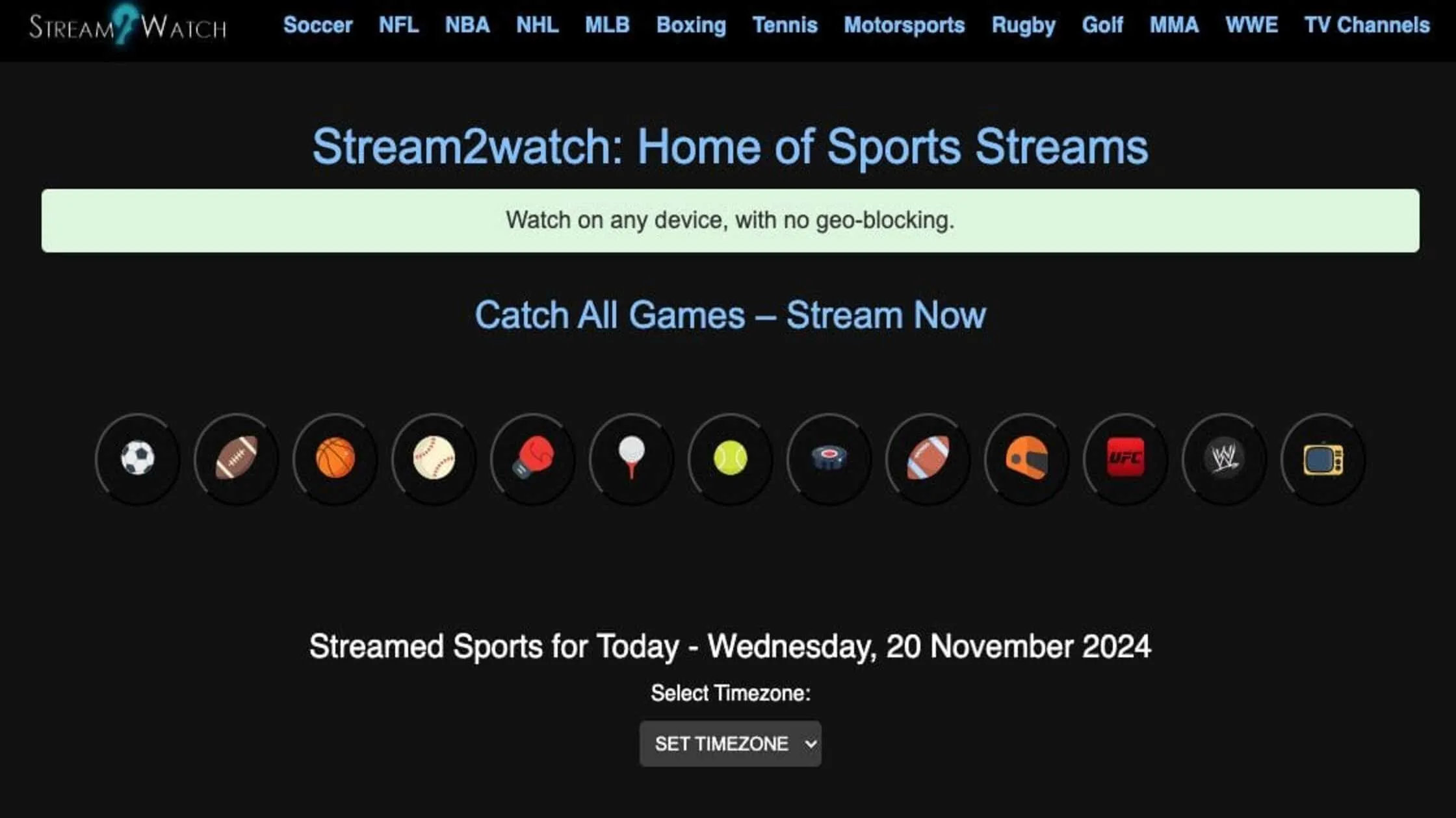 is stream2watch legal for live sports streaming