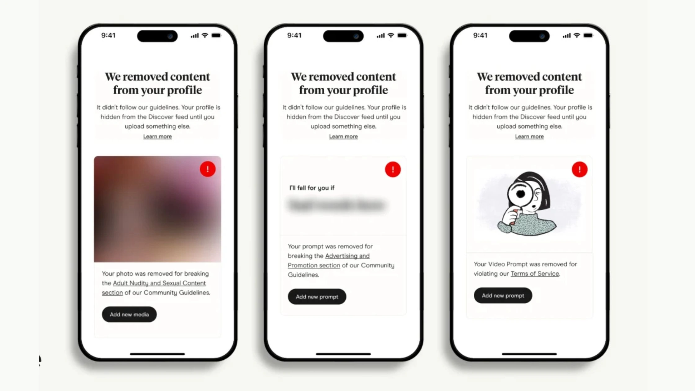 users get banned from Hinge