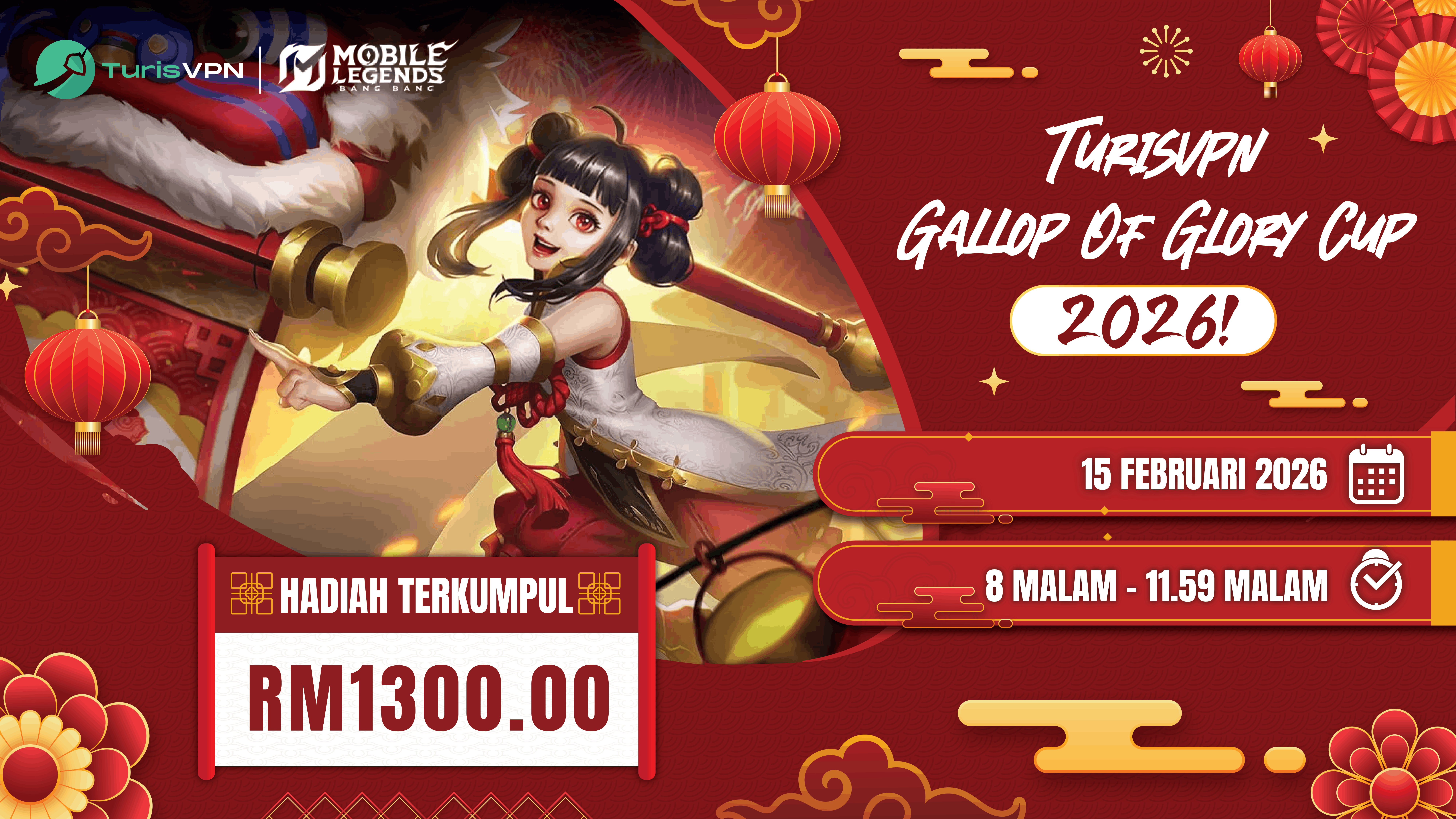 🧧 TurisVPN Gallop of Glory Cup 2026 – Melompat Tinggi ke Tahun Baharu Cina! 🐎 🎮🎊