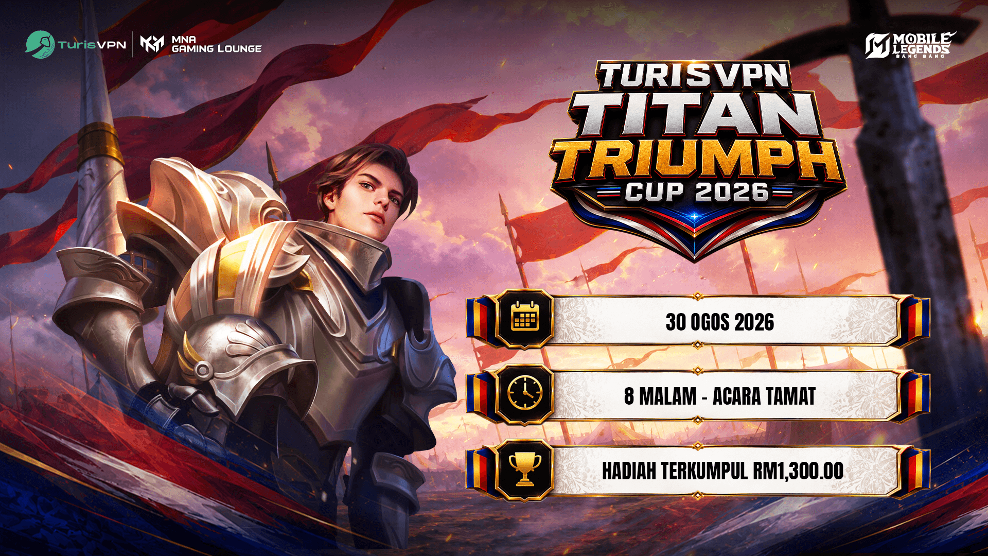 🏆 TurisVPN Titan Triumph Cup 2026: Rebut Gelaran Juara dan Hadiah Bernilai RM1,300!